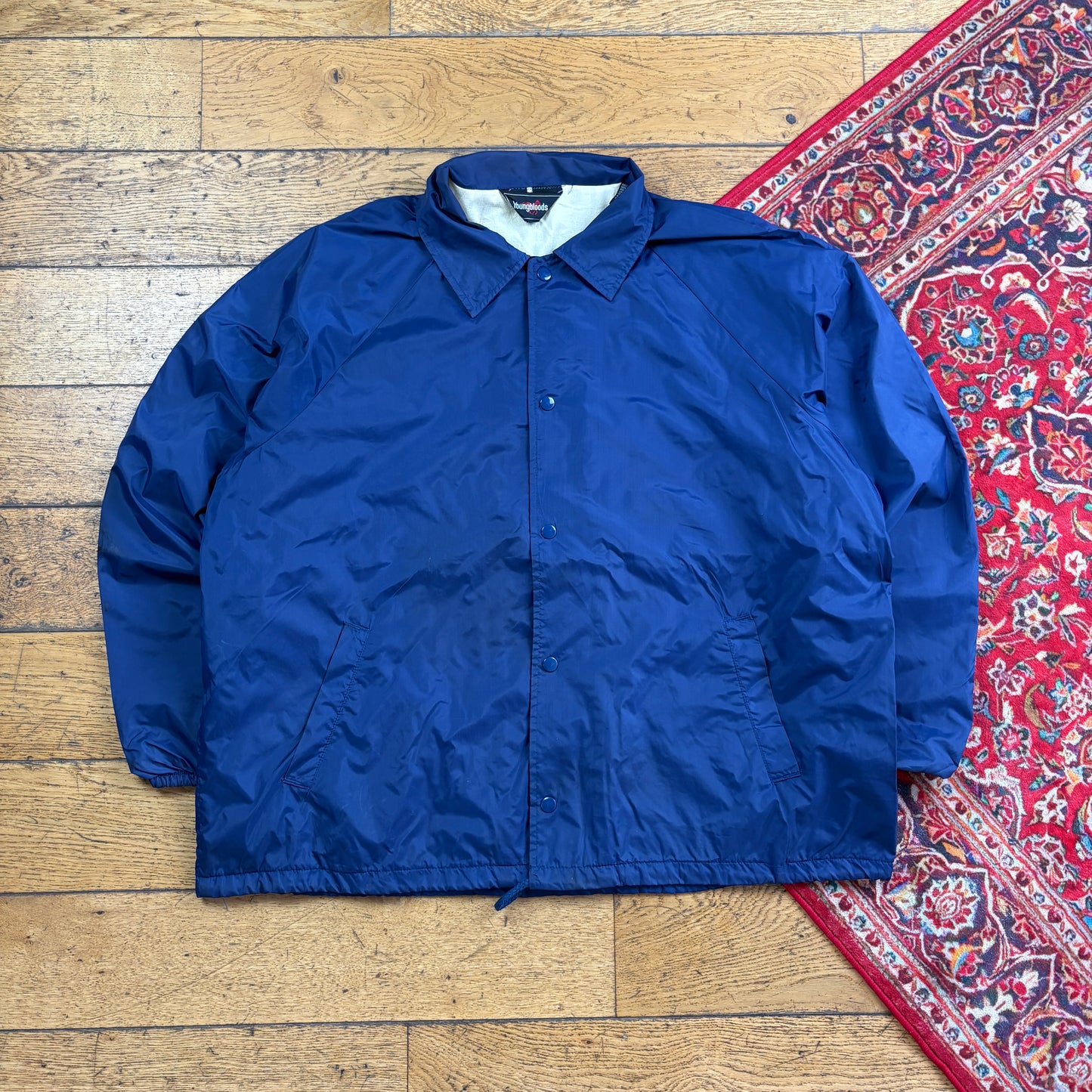 Vintage Navy Nylon Coach Harrington Jacket - XL