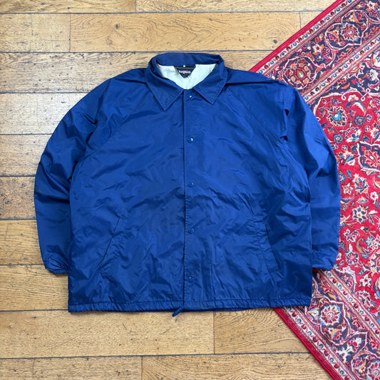 Vintage Navy Nylon Coach Harrington Jacket - XL