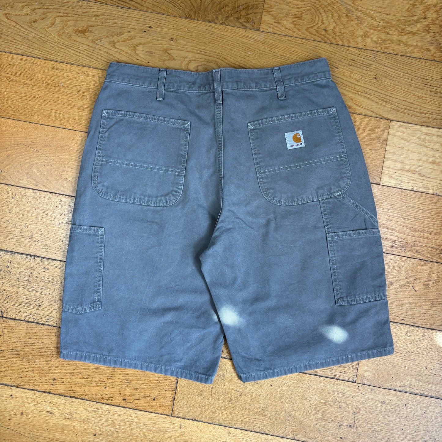 Vintage Carhartt Grey Workwear Baggy Carpenter Shorts - 34