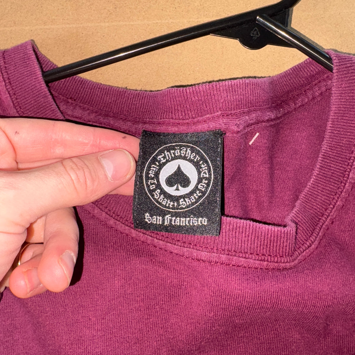 Thrasher Dawg Pound Burgundy Skate Graphic T Shirt - S