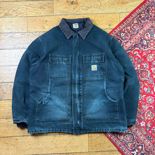 Vintage Carhartt Black Arctic Chore Workwear Jacket - XL