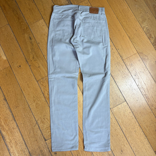 Vintage Levis 511 Slim Light Grey Brown Chino Trousers - 32
