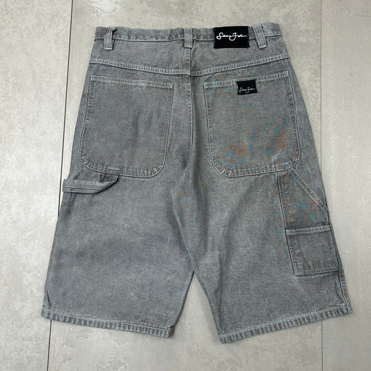 Vintage Sean John Embroidered Hip Hop Baggy Grey Shorts Jorts - 35