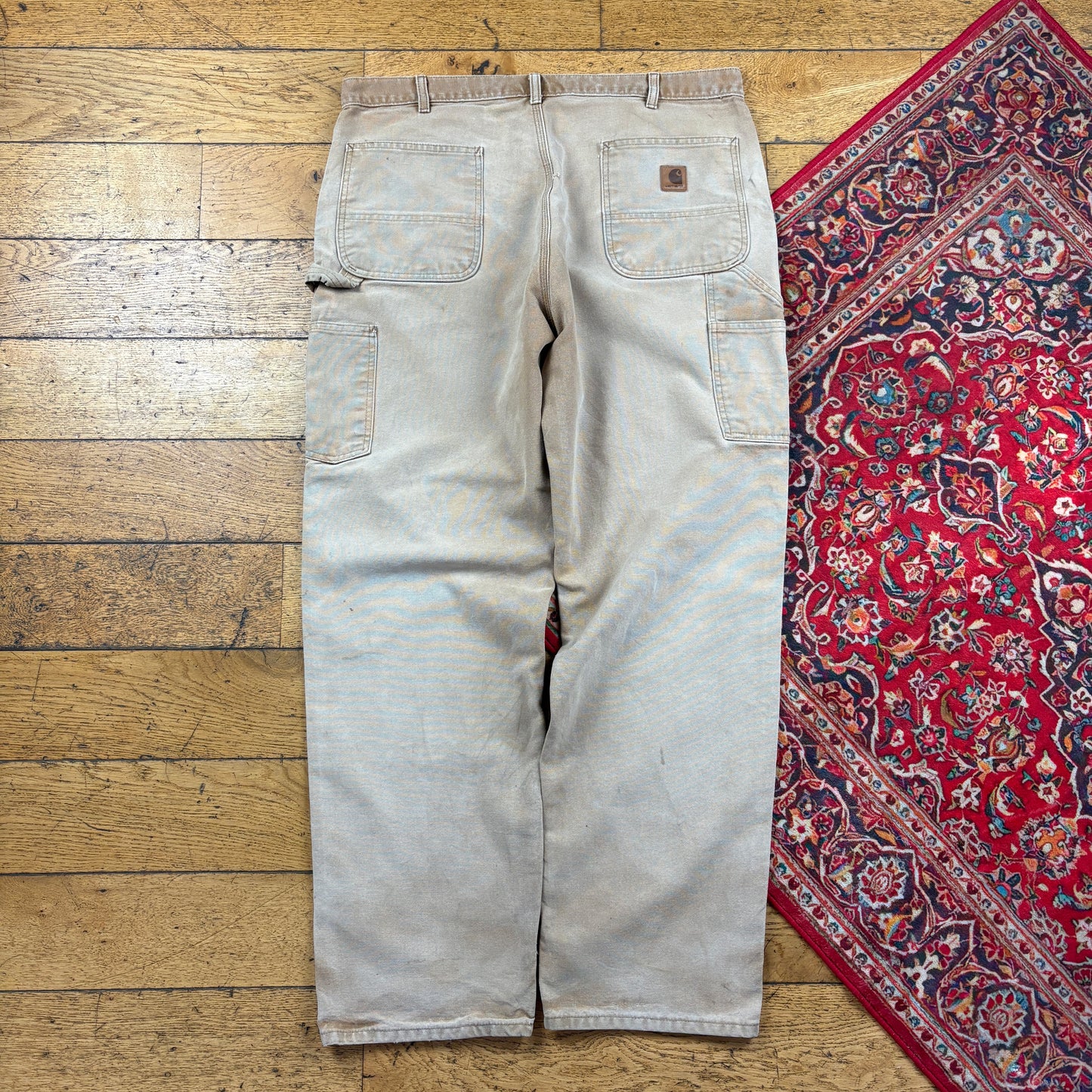 Vintage Carhartt Brown Workwear Carpenter Baggy Trousers - 38