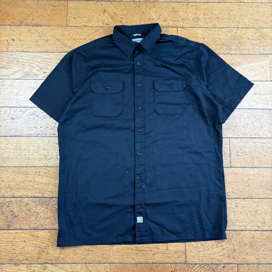 Vintage Carhartt Navy Workwear Short Sleeve Shirt - XXL
