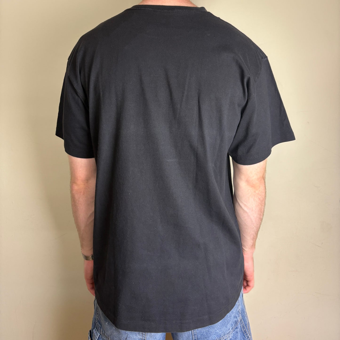 Vintage 1996 Levis Black Single Stitch Graphic T-Shirt - L