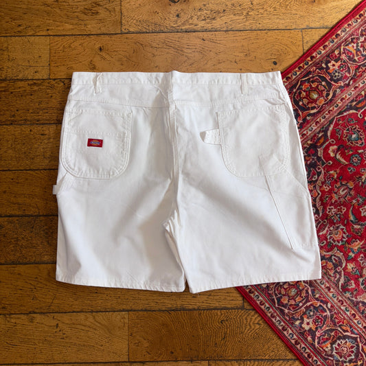 Vintage Dickies Workwear Carpenter White Baggy Shorts - 46