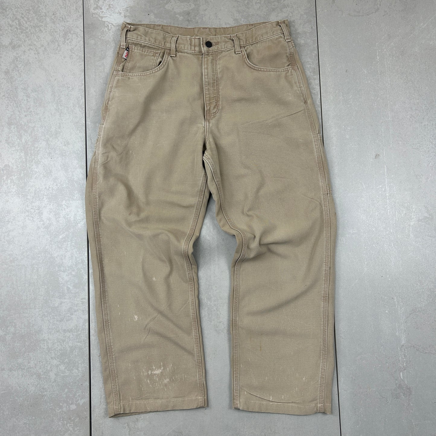 Vintage Carhartt Brown Workwear Carpenter Baggy Trousers - 34