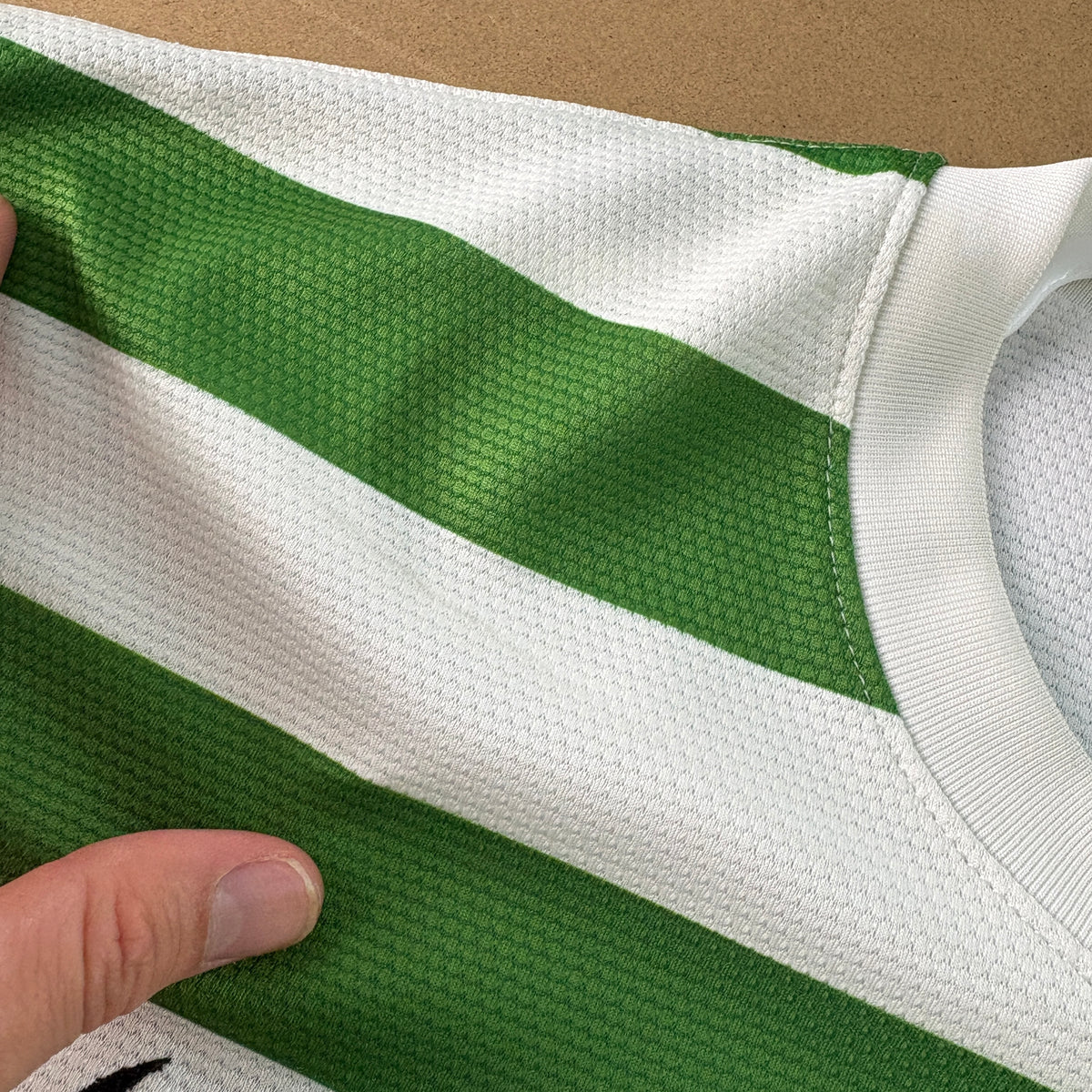 Celtic 2013 Green White Nike Stripe Tennents Football Shirt - XL