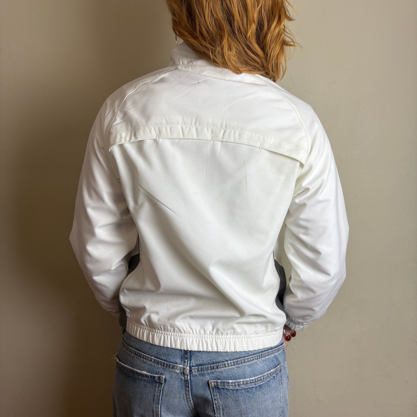 Vintage Nike White Tracksuit Track Womens Jacket - M