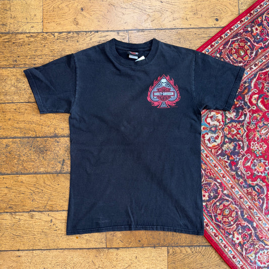 Vintage Harley Davidson Black Motorbike Graphic T-Shirt - XS