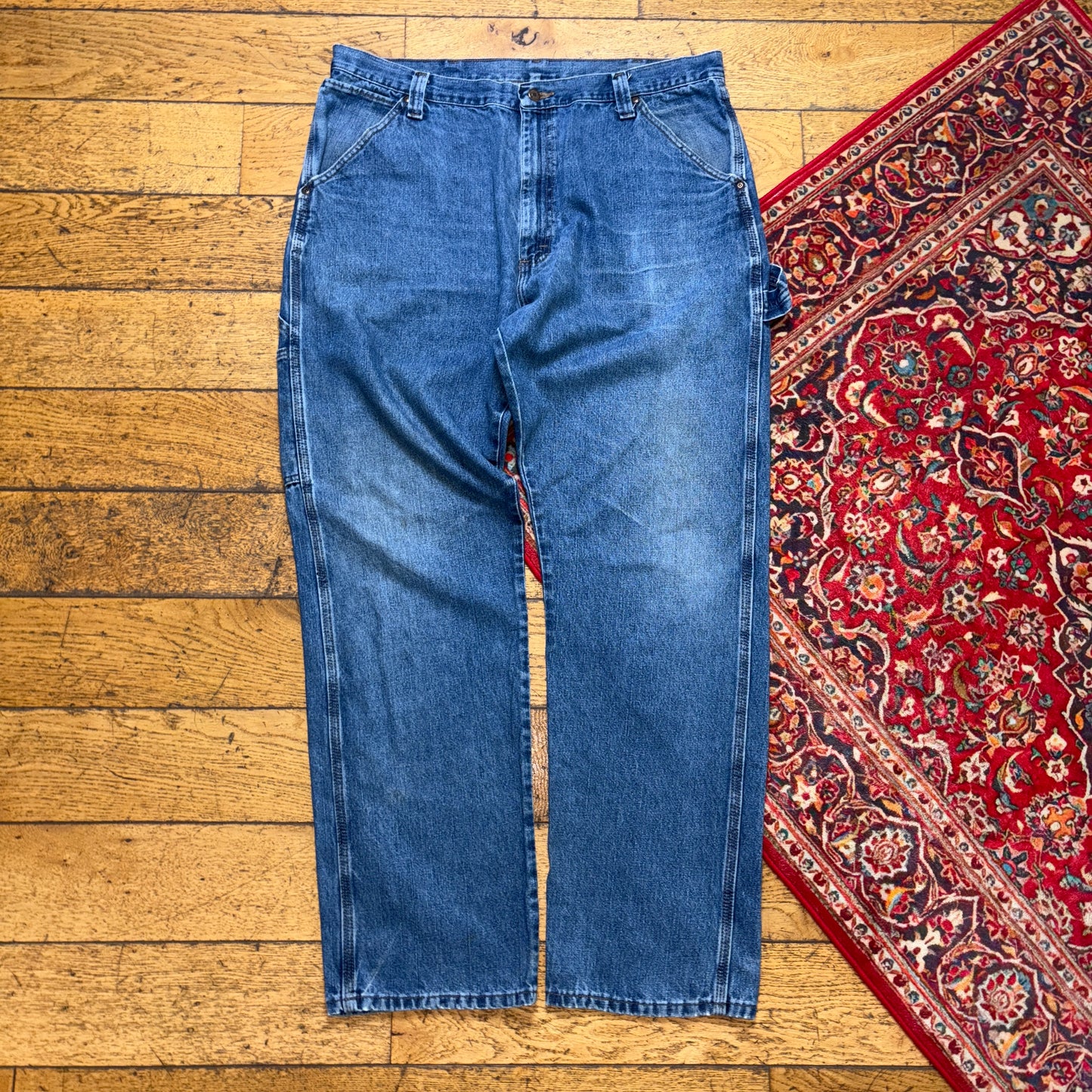 Vintage Wrangler Blue Carpenter Workwear Baggy Jeans - 40L