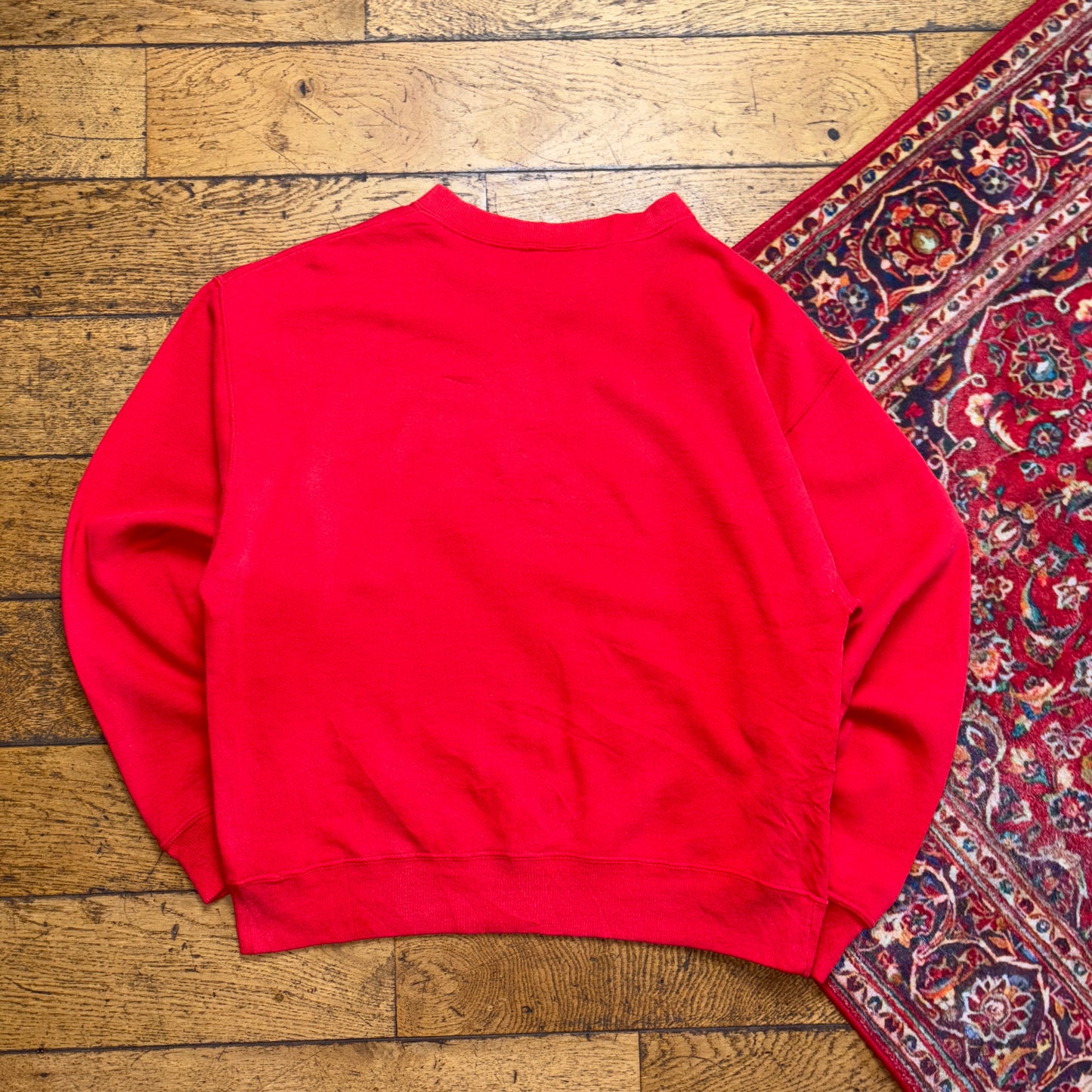 Vintage 80s Nike Swoosh Boxy Red Sweatshirt - S