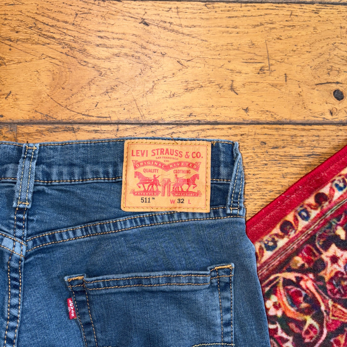 Vintage Levis 511 Blue Denim Shorts - 30