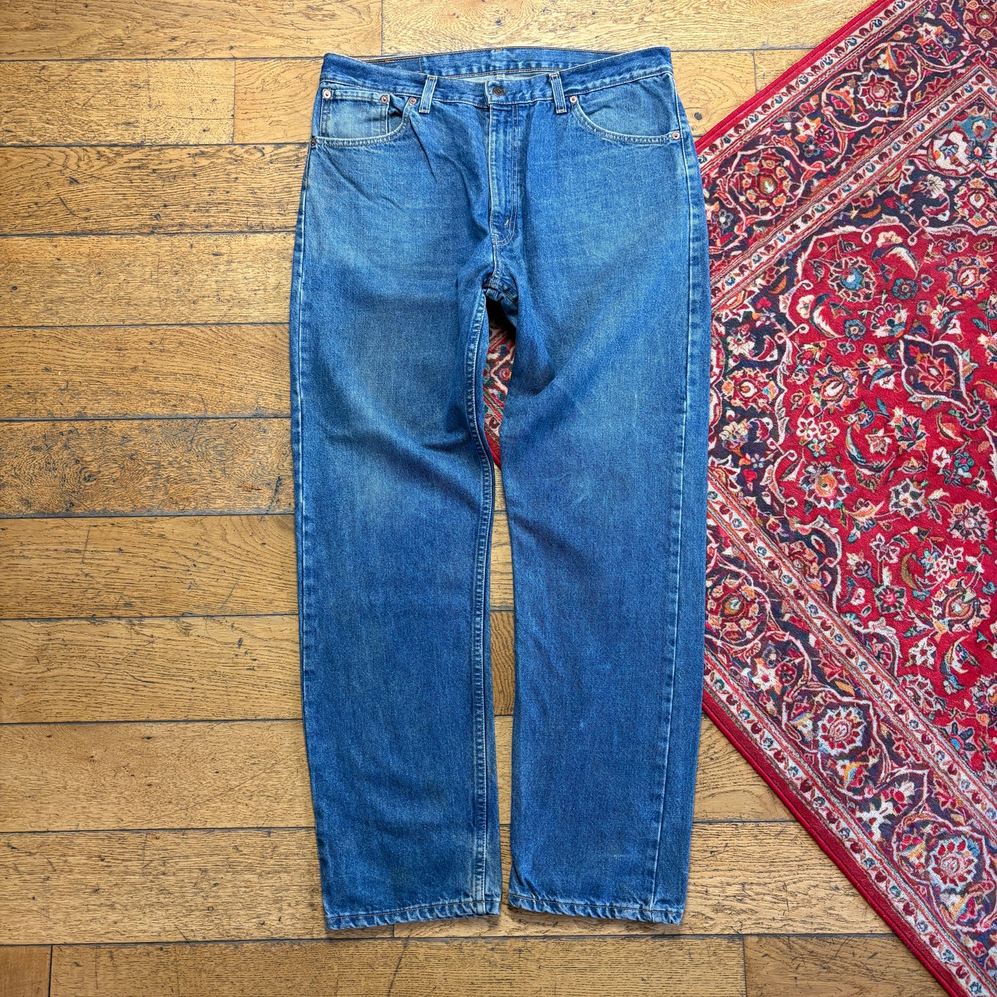 Vintage Levis 521 Straight Blue Denim Jeans - 38R