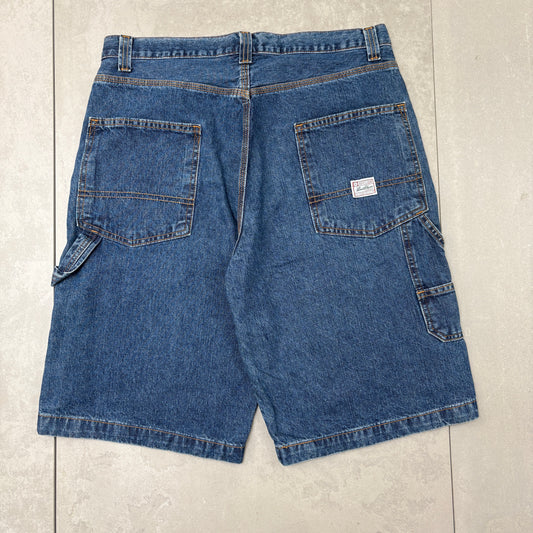 Vintage Levis Carpenter Baggy Blue Denim Shorts - 36