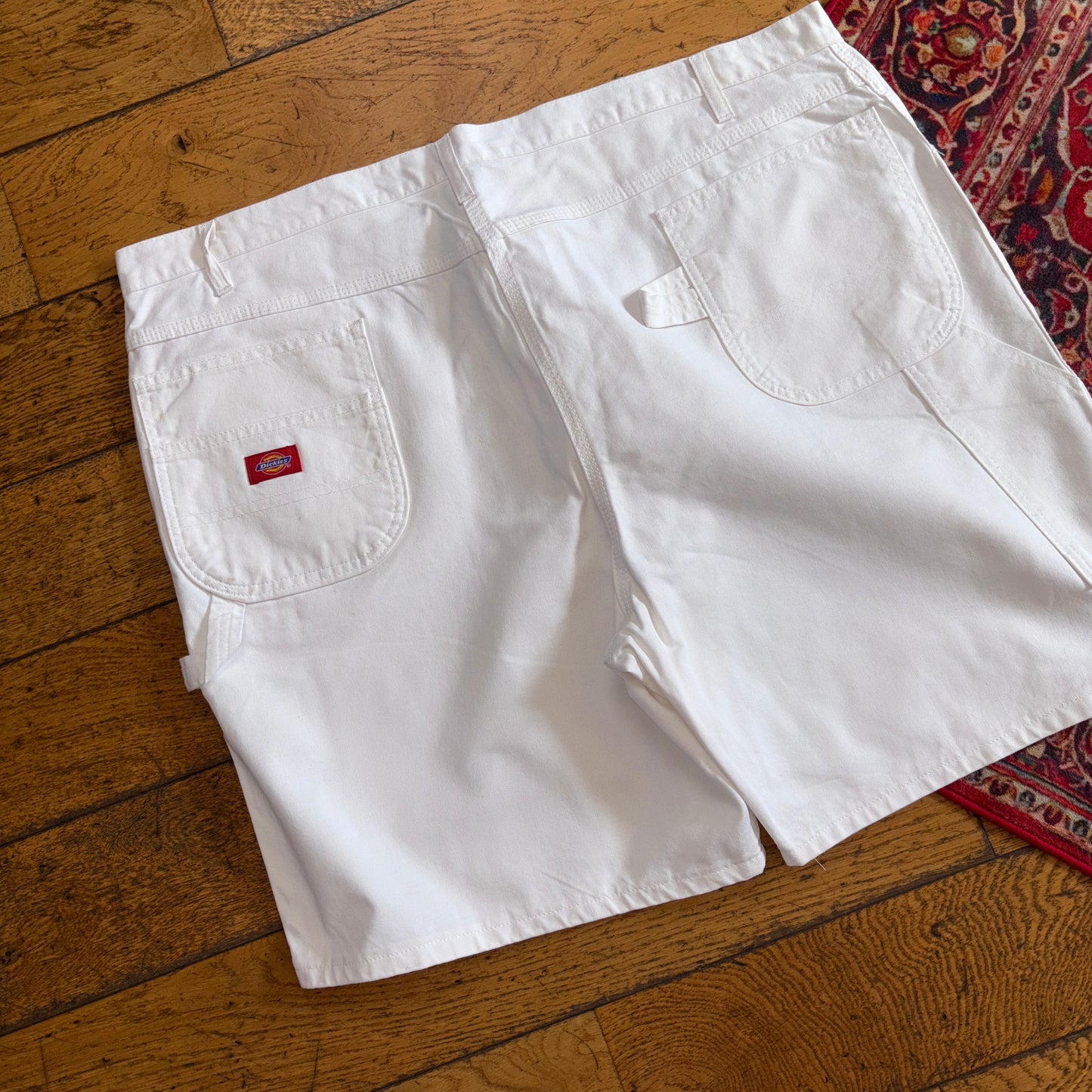 Vintage Dickies Workwear Carpenter White Baggy Shorts - 46