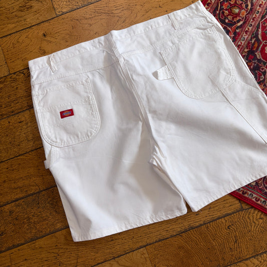 Vintage Dickies Workwear Carpenter White Baggy Shorts - 46