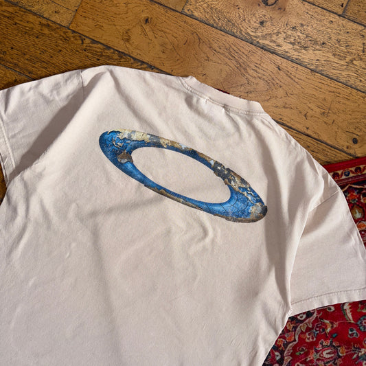 Vintage Oakley Cream Graphic T-Shirt - XL