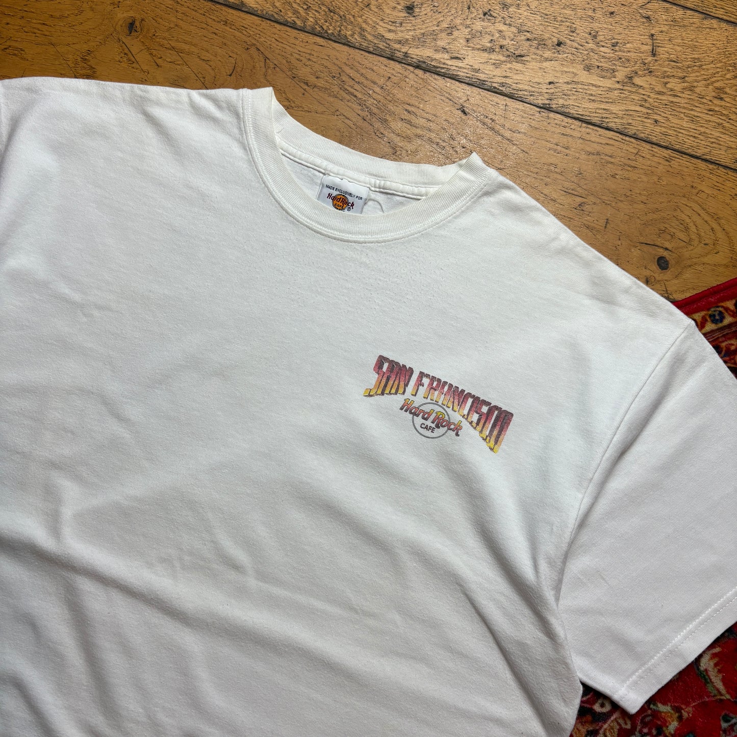 Vintage Hard Rock San Francisco White Heavyweight Graphic T-Shirt - XL