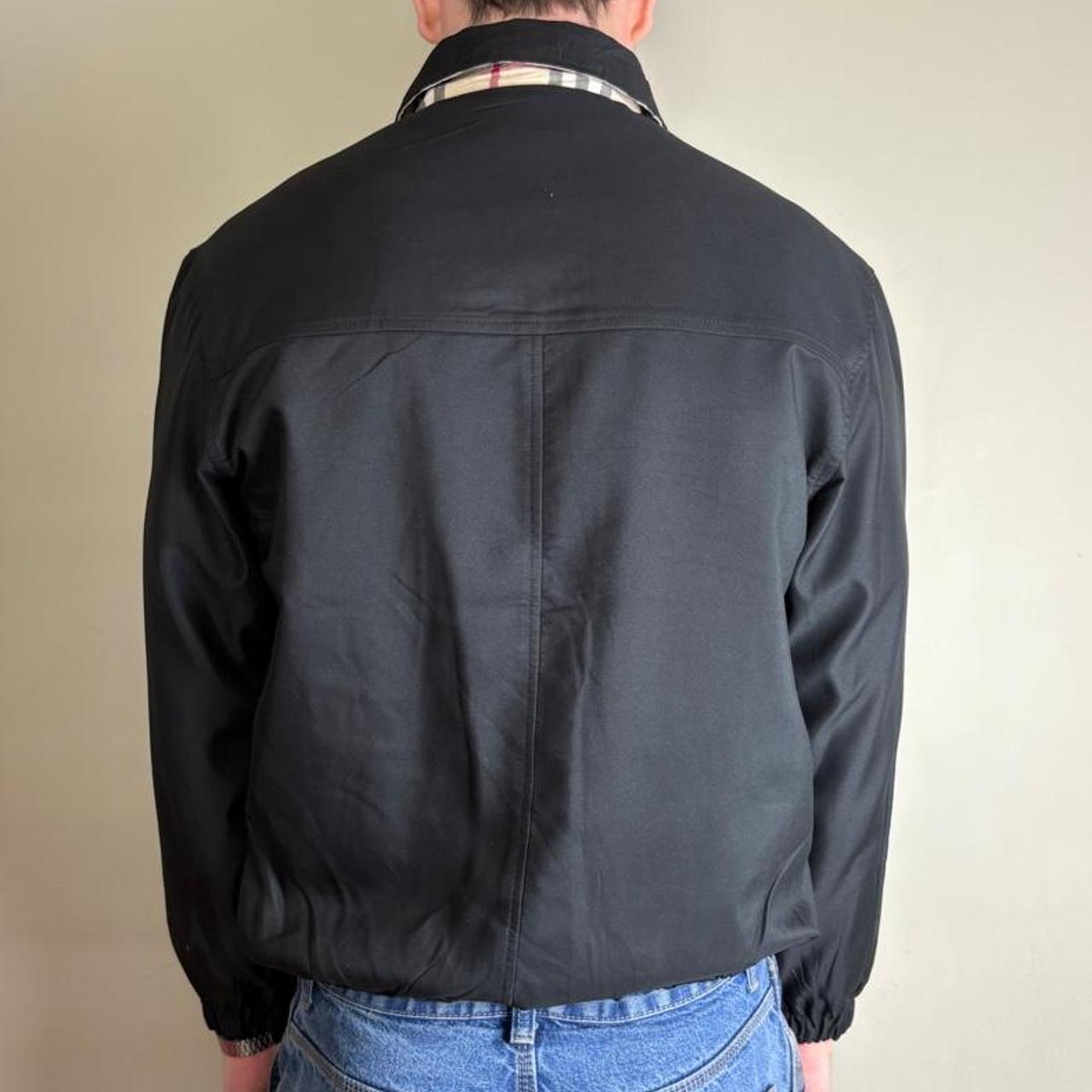 Vintage Burberry Reverisble Nova Check Black Harrington Jacket - M