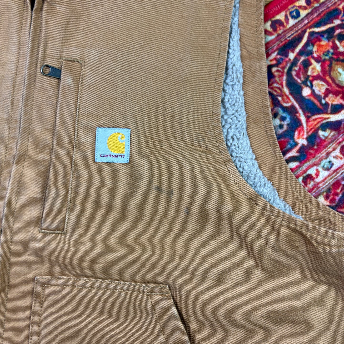 Vintage Carhartt Brown Gilet Vest Workwear Jacket - L