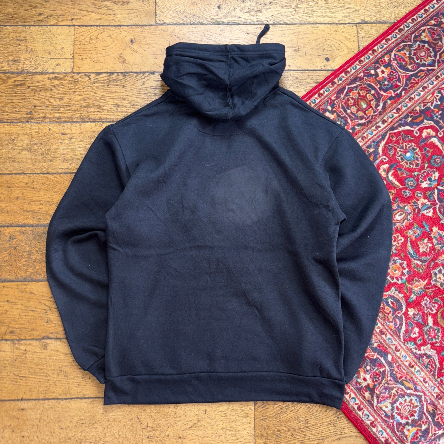 Vintage Realtree Camo Black Embroidered Hoodie Sweatshirt - M