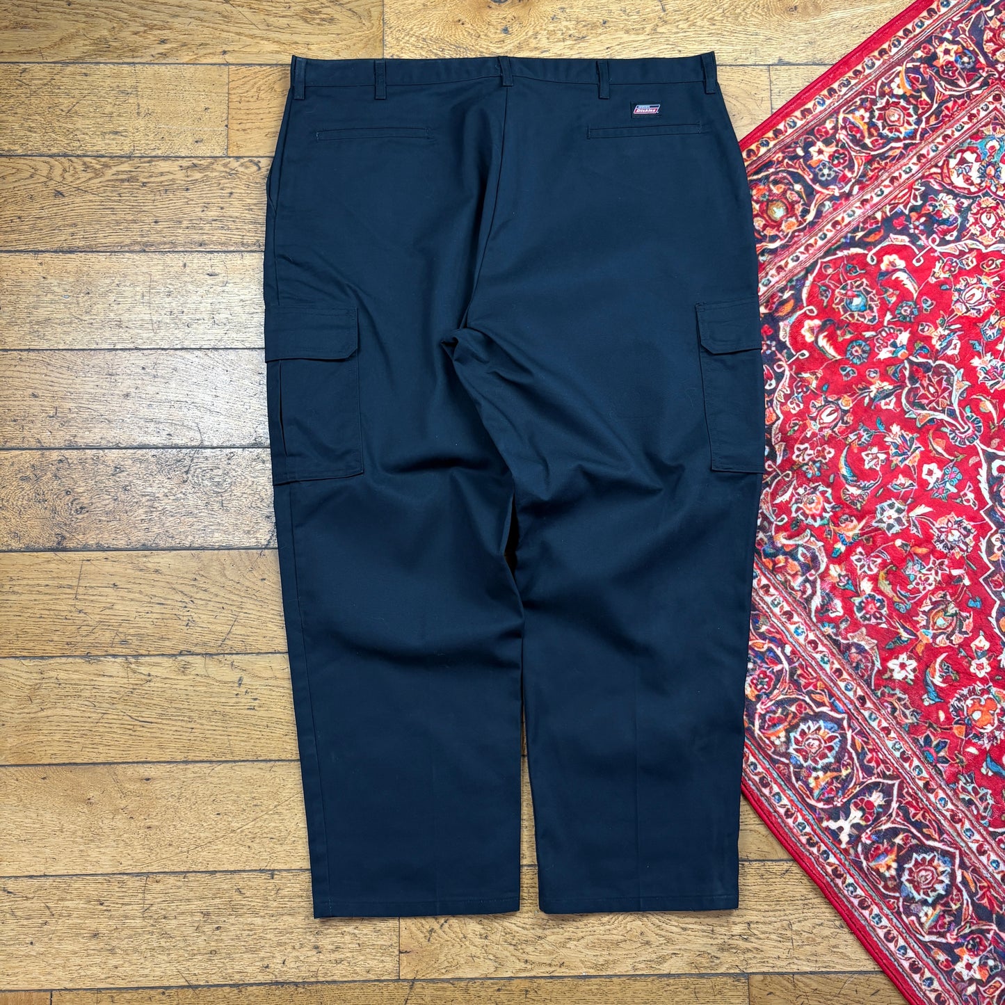 Vintage Dickies 874 Black Cargo Baggy Skate Trousers - 44