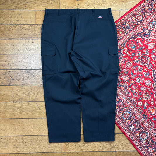 Vintage Dickies 874 Black Cargo Baggy Skate Trousers - 44