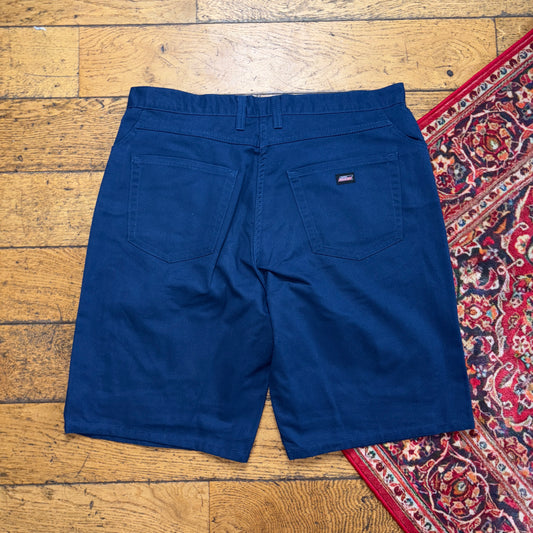 Vintage Dickies Workwear Carpenter Navy Baggy Shorts - 36
