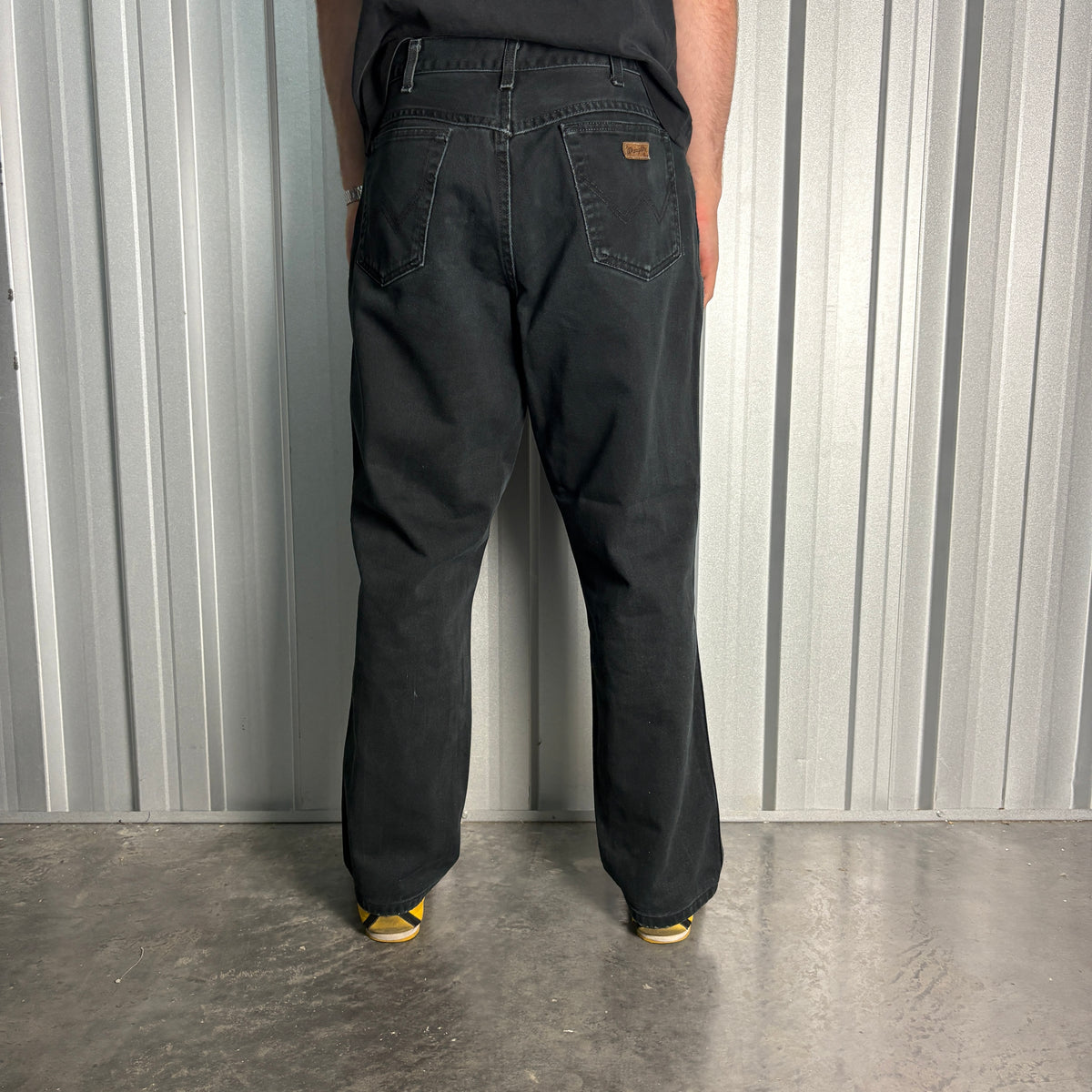 Wrangler Black Baggy Straight Workwear Jeans - 36S