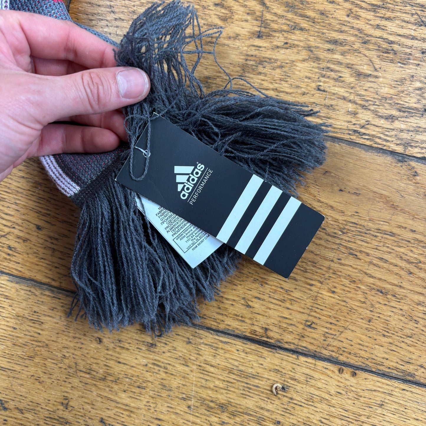 Vintage Benfica Footballl Grey Adidas Scarf