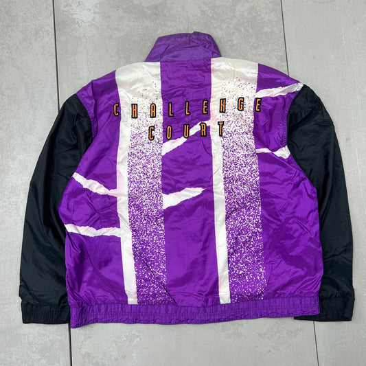 Vintage Nike Andre Aggasi Challenge Court Rare Purple Windbreaker Track Jacket