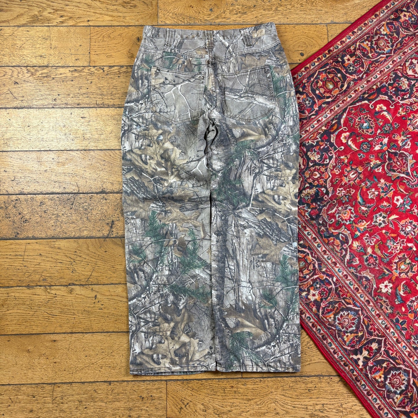 Vintage Real Tree Camo Green Hunting Workwear Trousers - 30