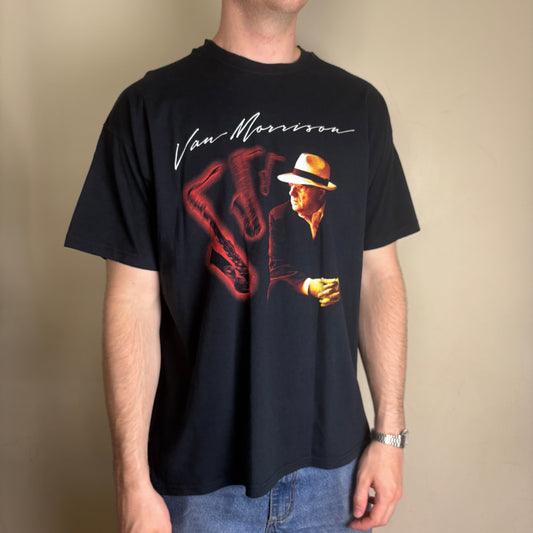 Vintage 2007 Van Morrison Black Band Tour Music Tee Graphic T-Shirt - XL
