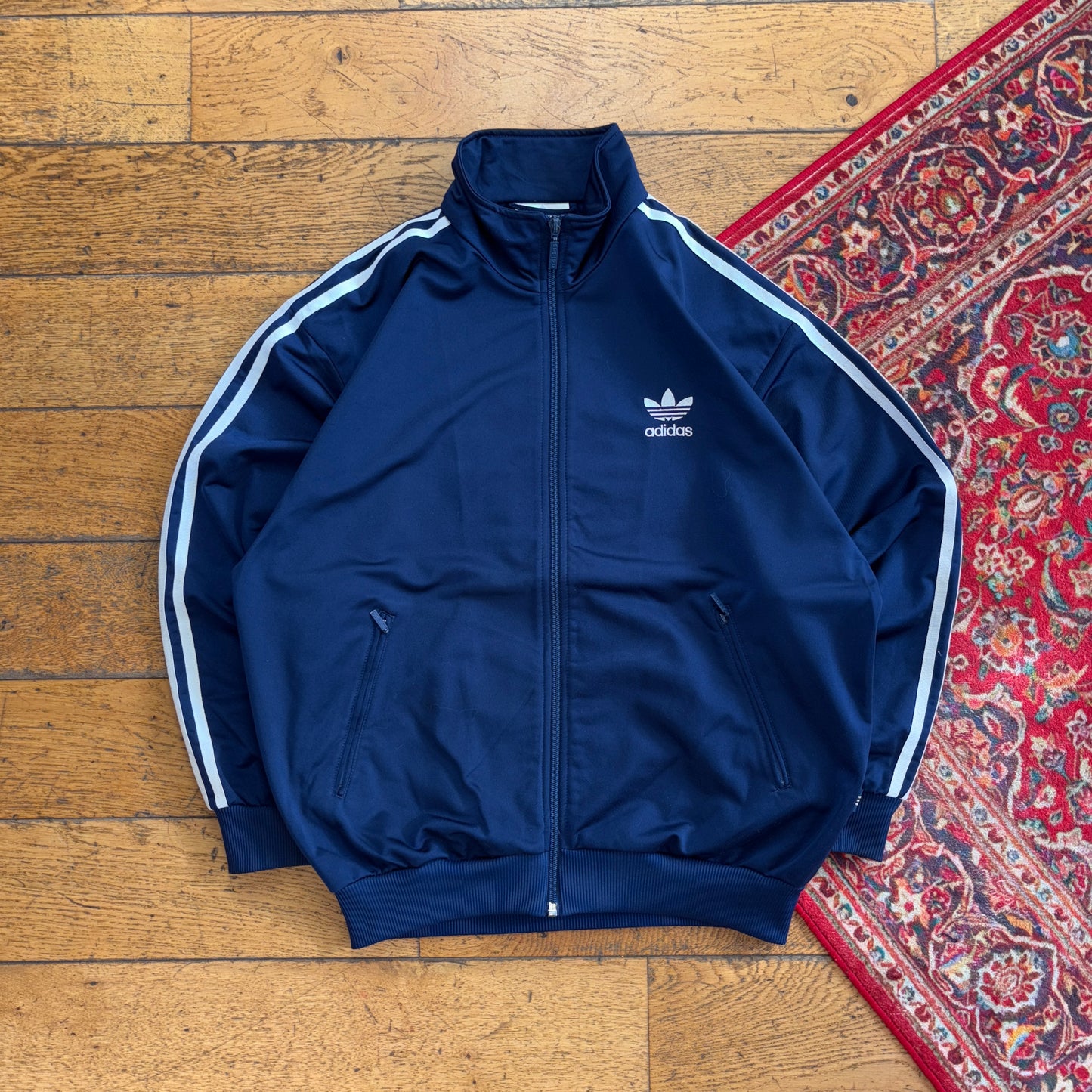 Vintage 90s Adidas Navy Tracksuit Track Jacket - M