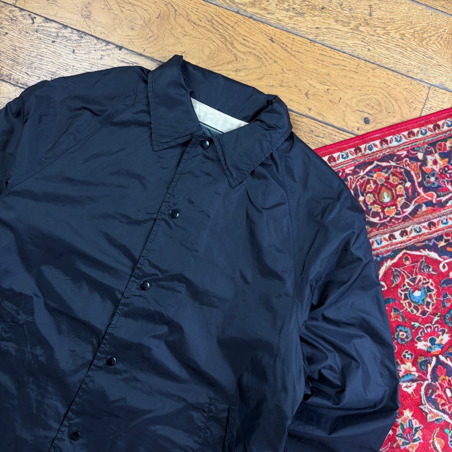 Vintage Black Nylon Coach Harrington Jacket - L