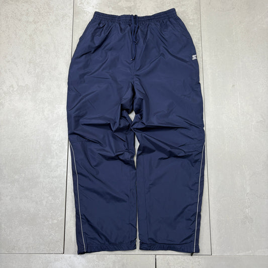 Vintage Starter Navy Baggy Tracksuit Sweatpants Track Pants Bottoms - M