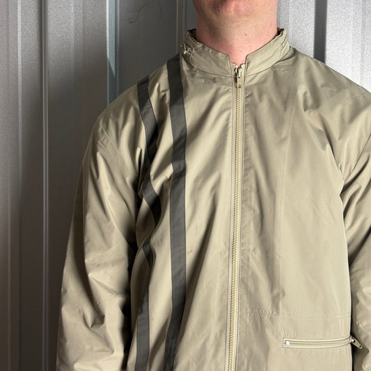 Vintage Quiksilver Brown Cream Y2K Harrington Surfwear Jacket - S