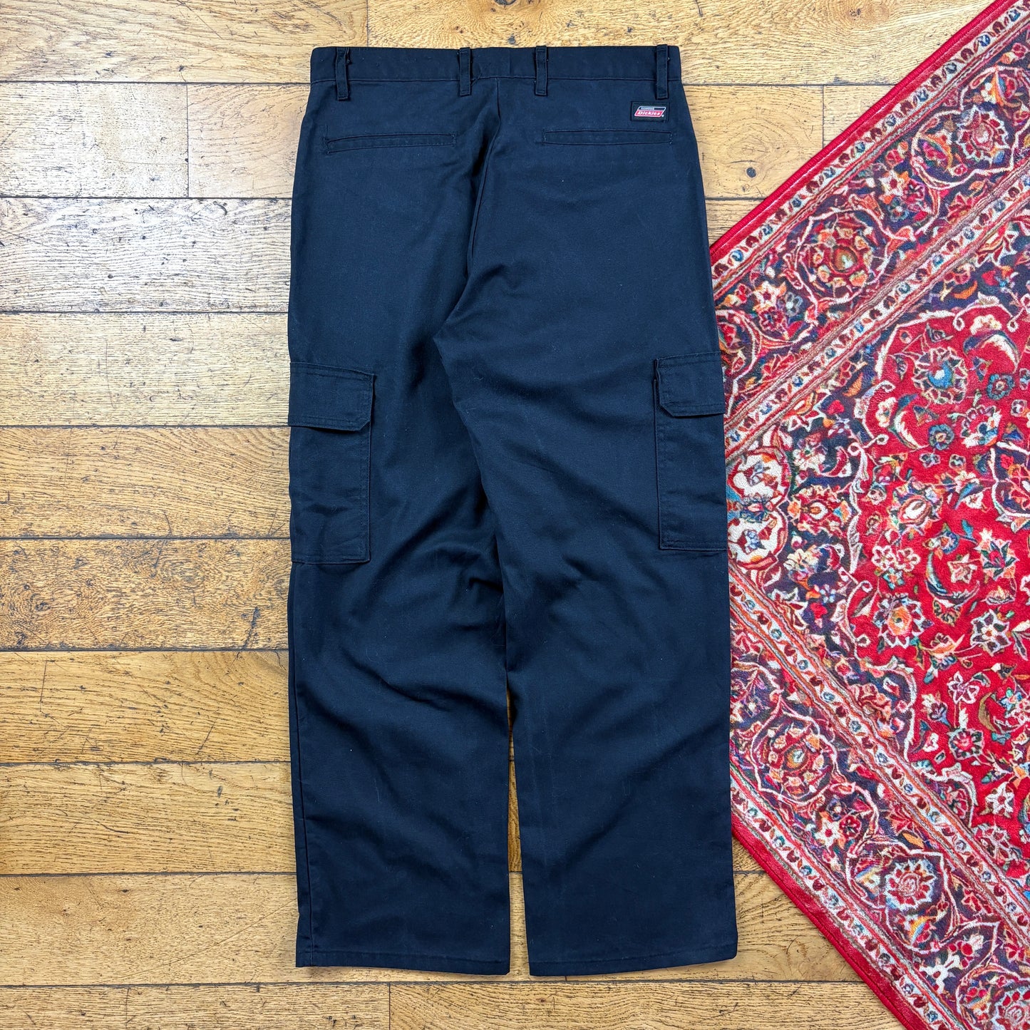 Vintage Dickies 874 Black Cargo Baggy Skate Trousers - 32
