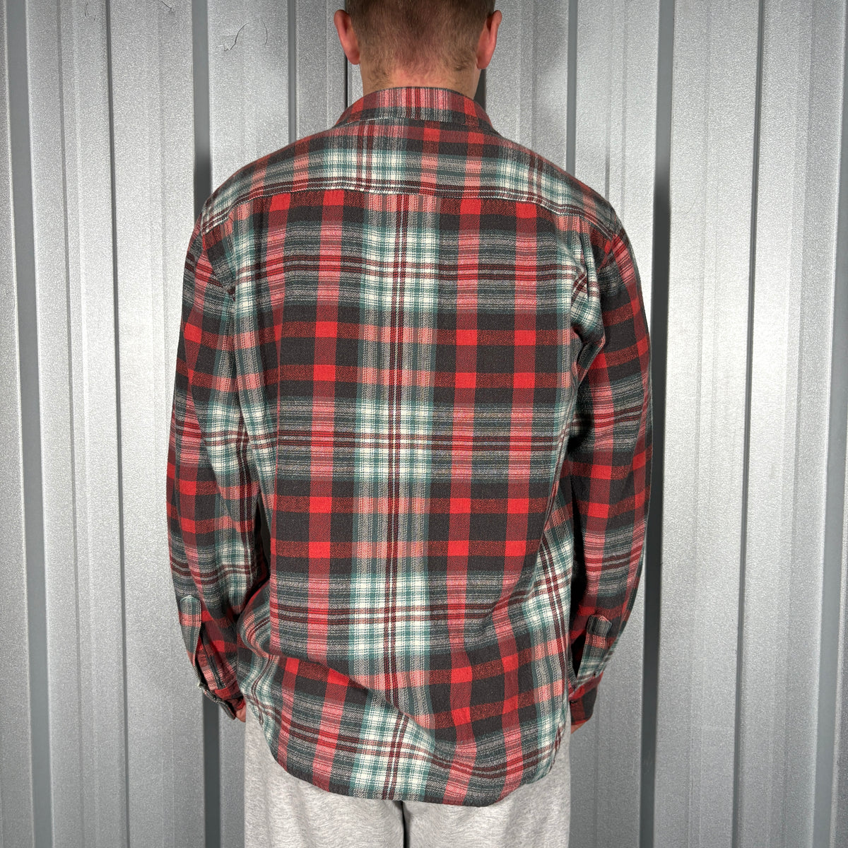 Stussy Red Check Plaid Flannel Shirt - M