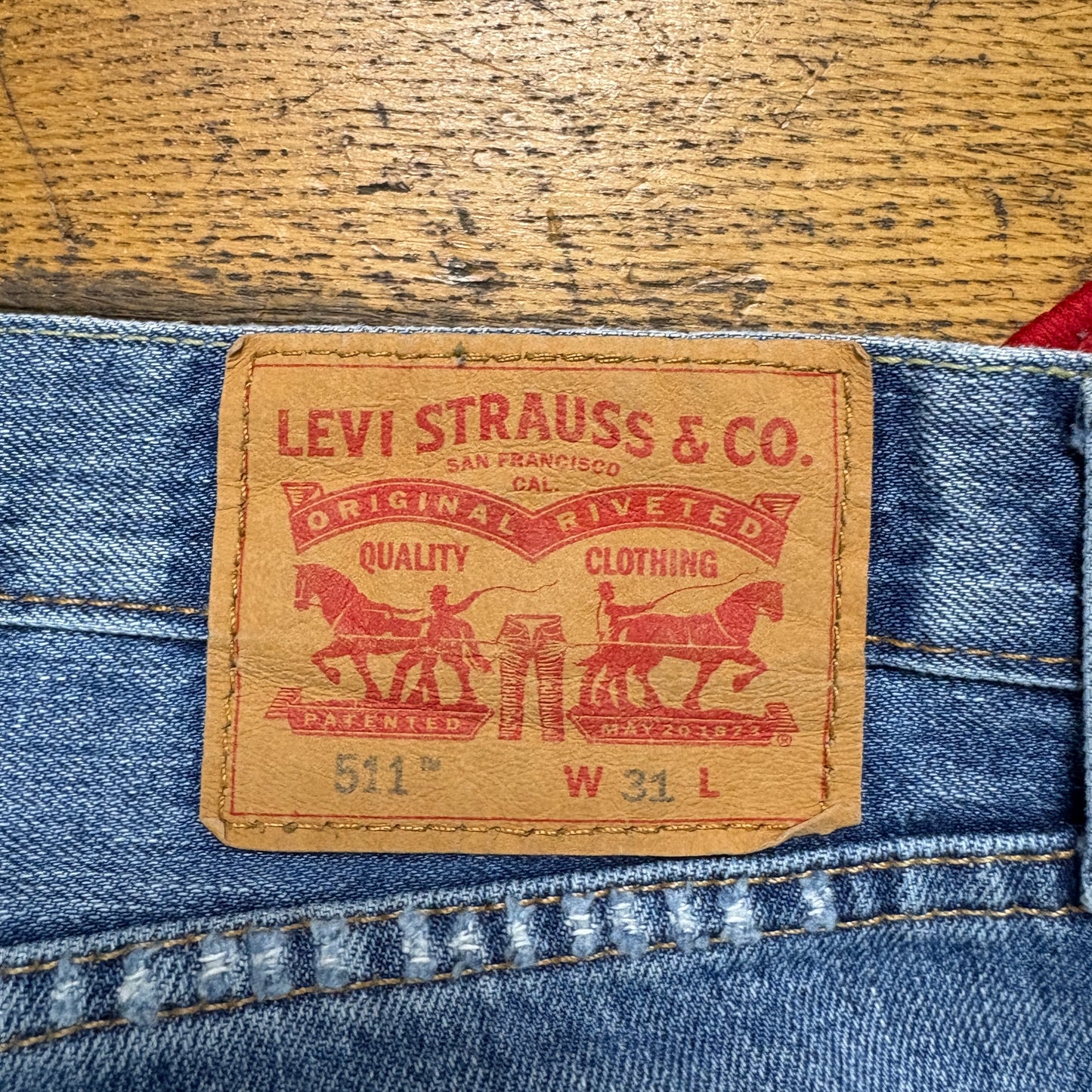 Vintage Levis 511 Blue Denim Shorts - 31