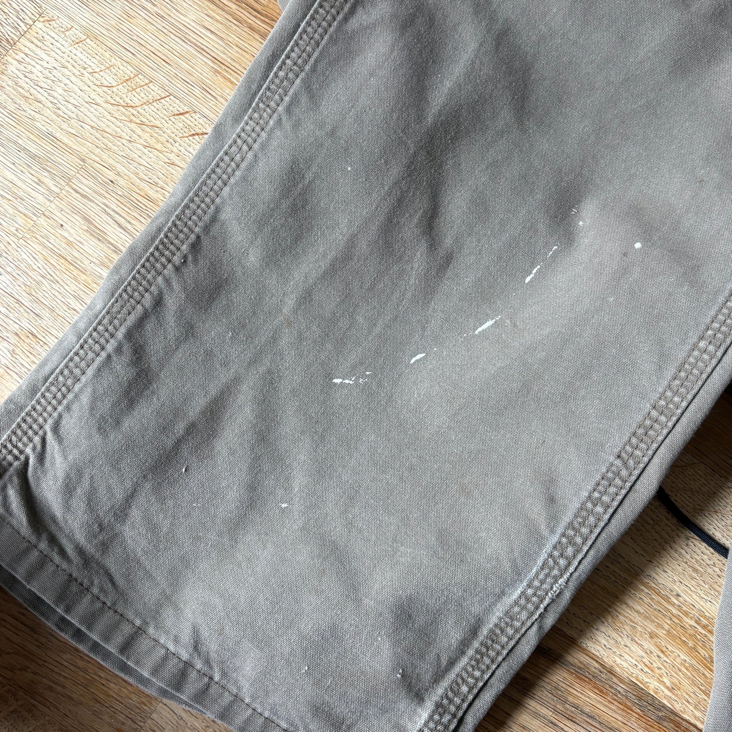 Vintage Carhartt Brown Grey Workwear Carpenter Baggy Trousers - 36L