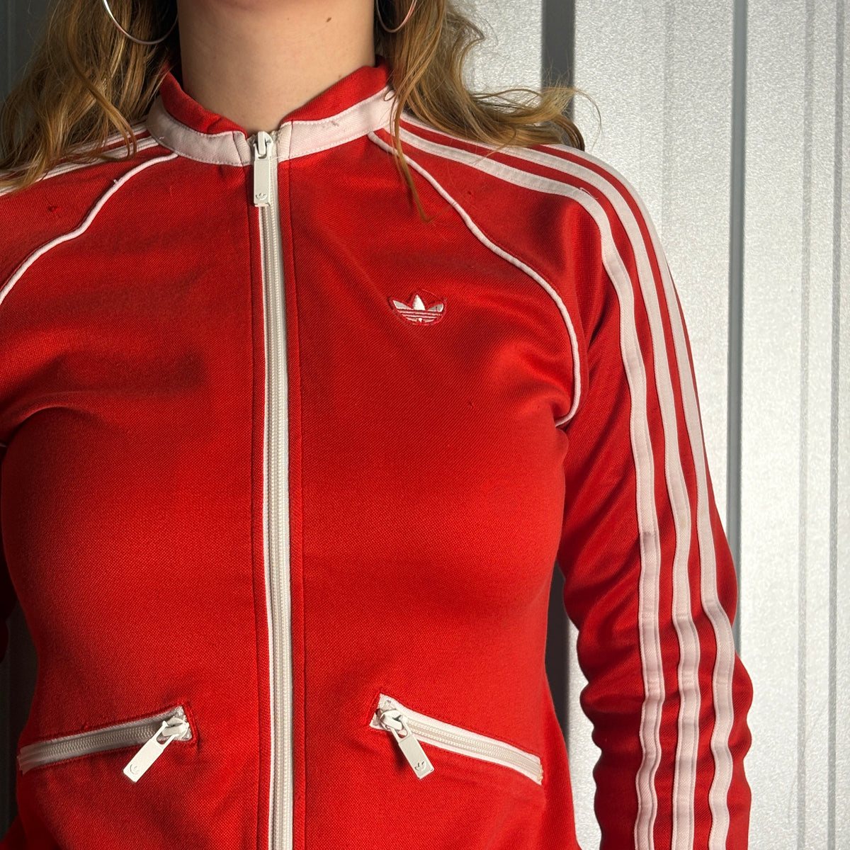 Adidas Red Tracksuit Womens Track Jacket - S