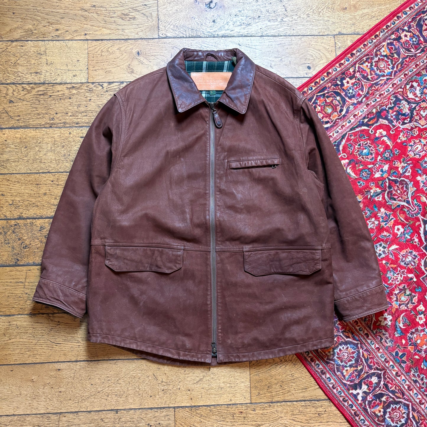 Vintage Timberland Brown Leather Jacket - L