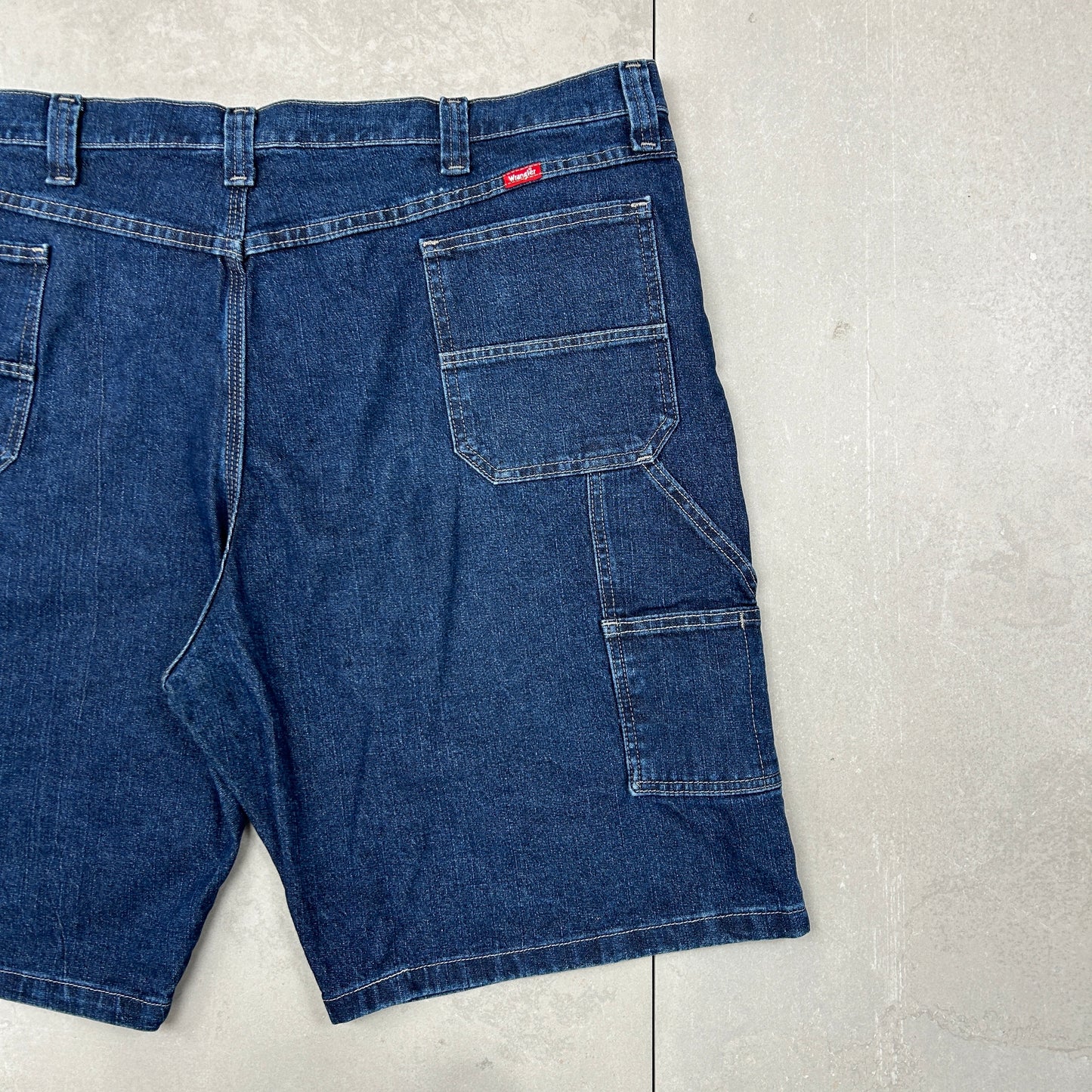 Vintage Wrangler Blue Denim Carpenter Baggy Shorts - 46