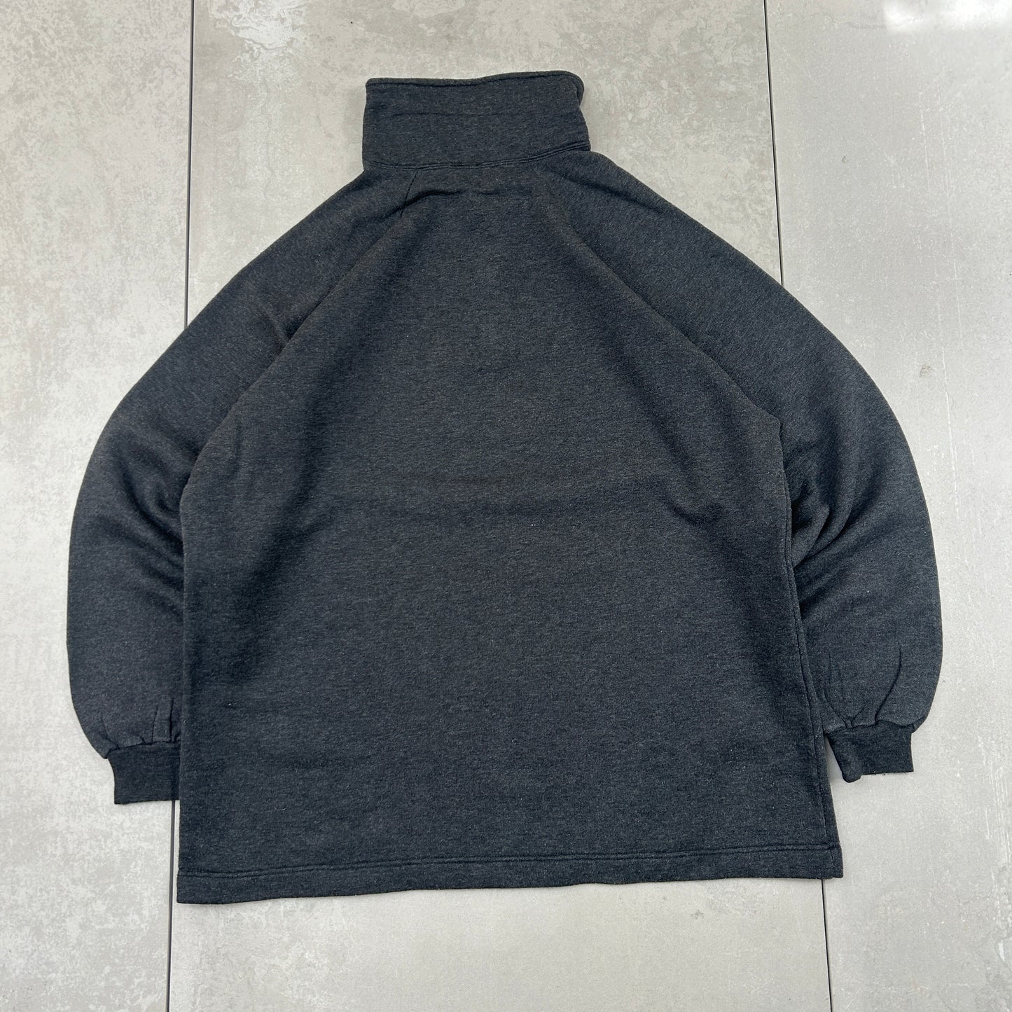 Vintage Nike Swoosh Embroidered  1/4 Zip Black Sweatshirt - Large