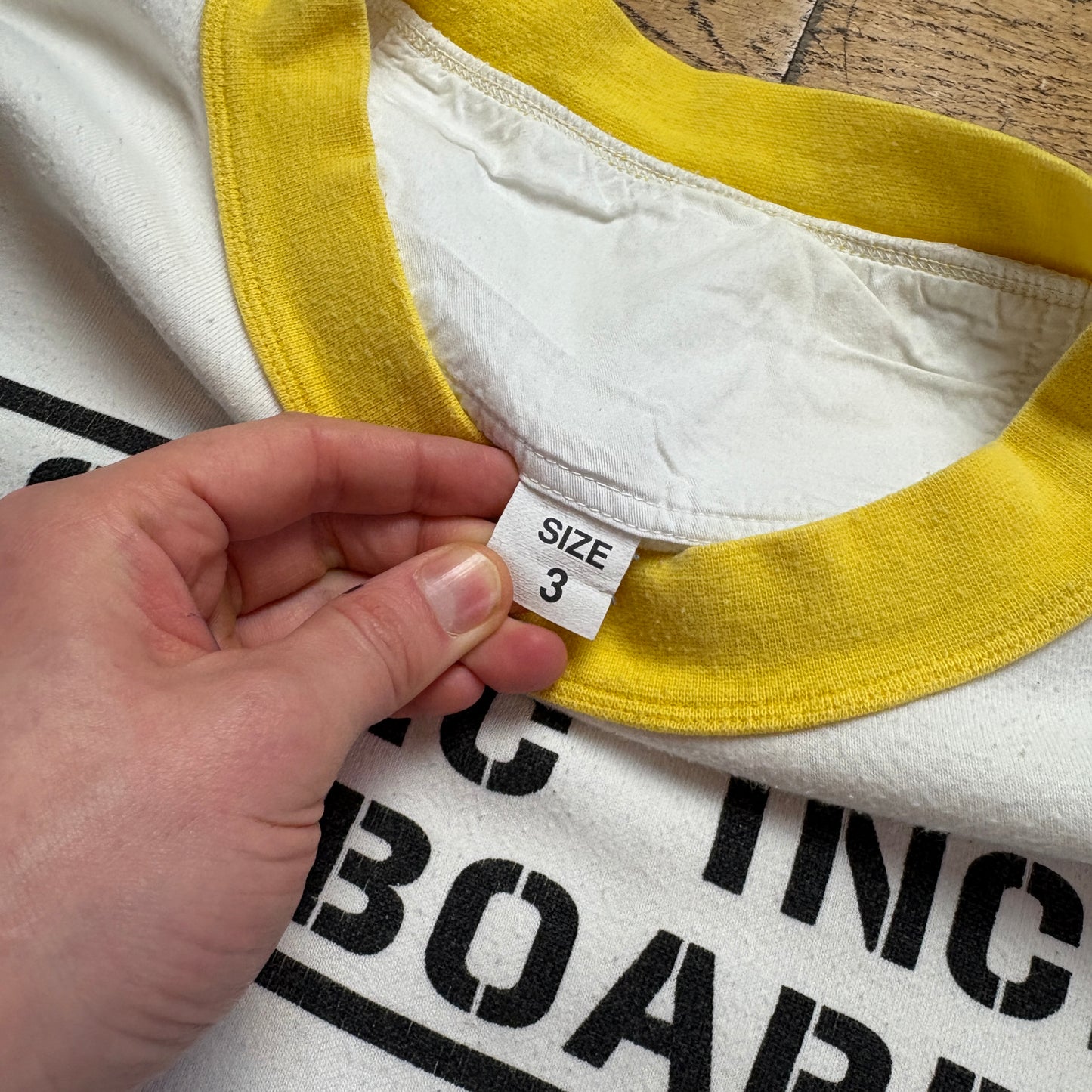 Vintage 90s White Yellow Motorsport Boxy Sweatshirt - XL
