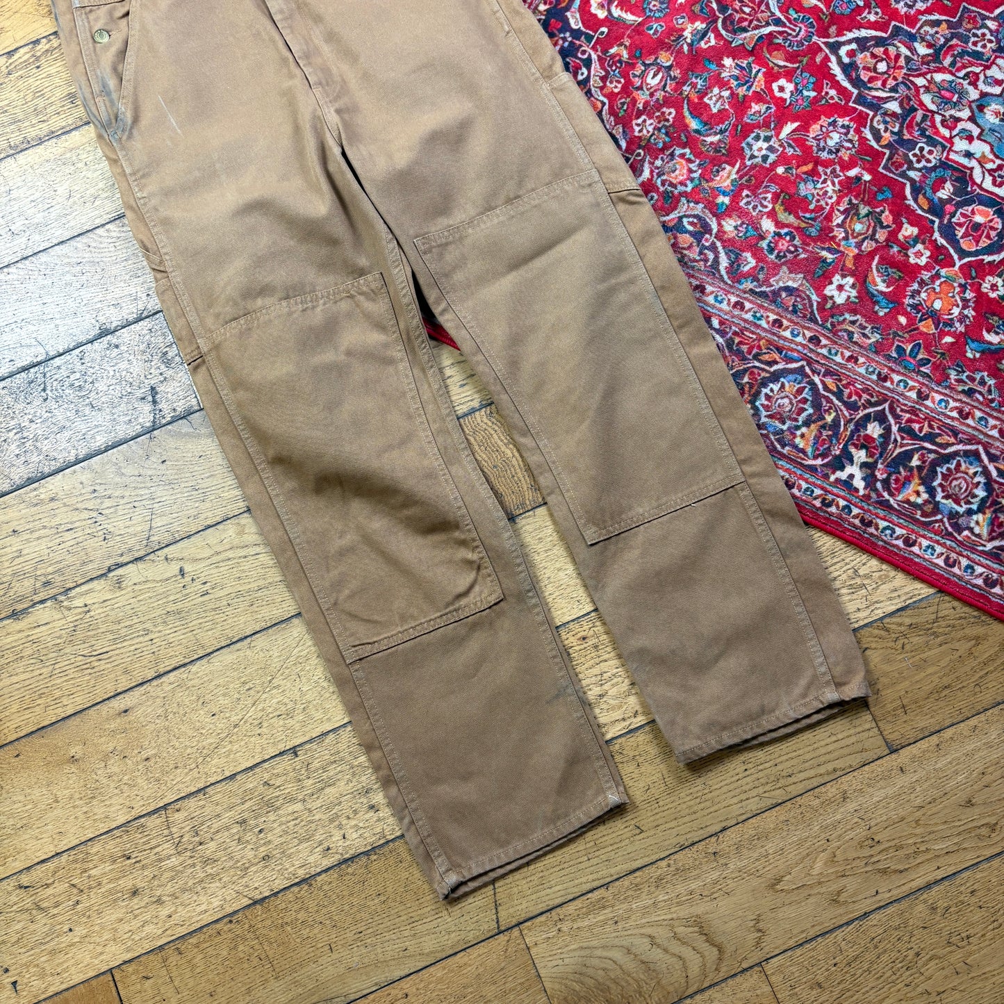 Supreme Brown Double Knee Workwear Dungarees - M