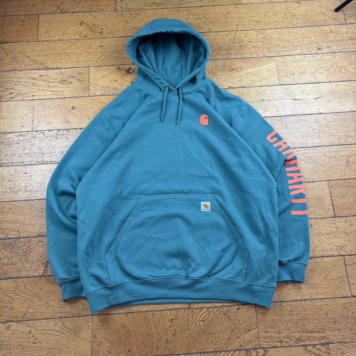 Vintage Carhartt Green Hoodie Sweatshirt - XL